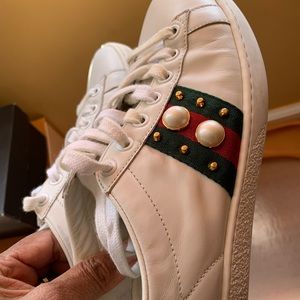 Gucci pearl sneakers 36